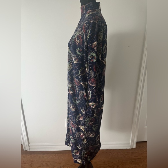 VINTAGE Blue Printed Dress - Picture 4 of 4